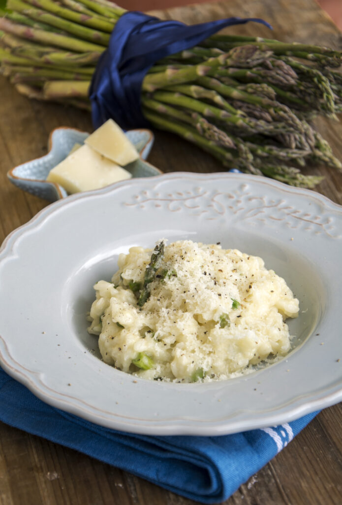 Risotto cacio e pepe agli asparagi -Senza glutine per tutti i gusti