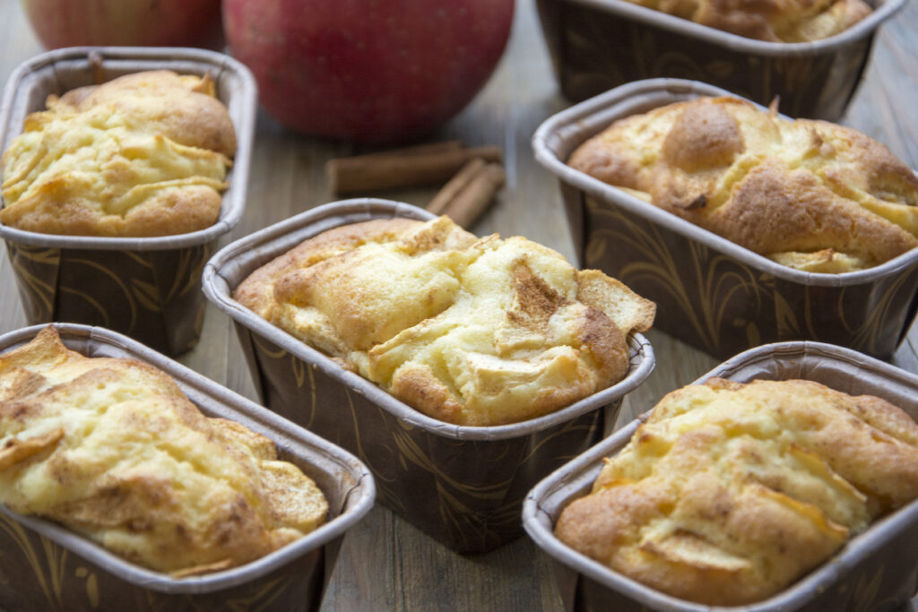 Mini plumcake alle mele -Senza glutine per tutti i gusti