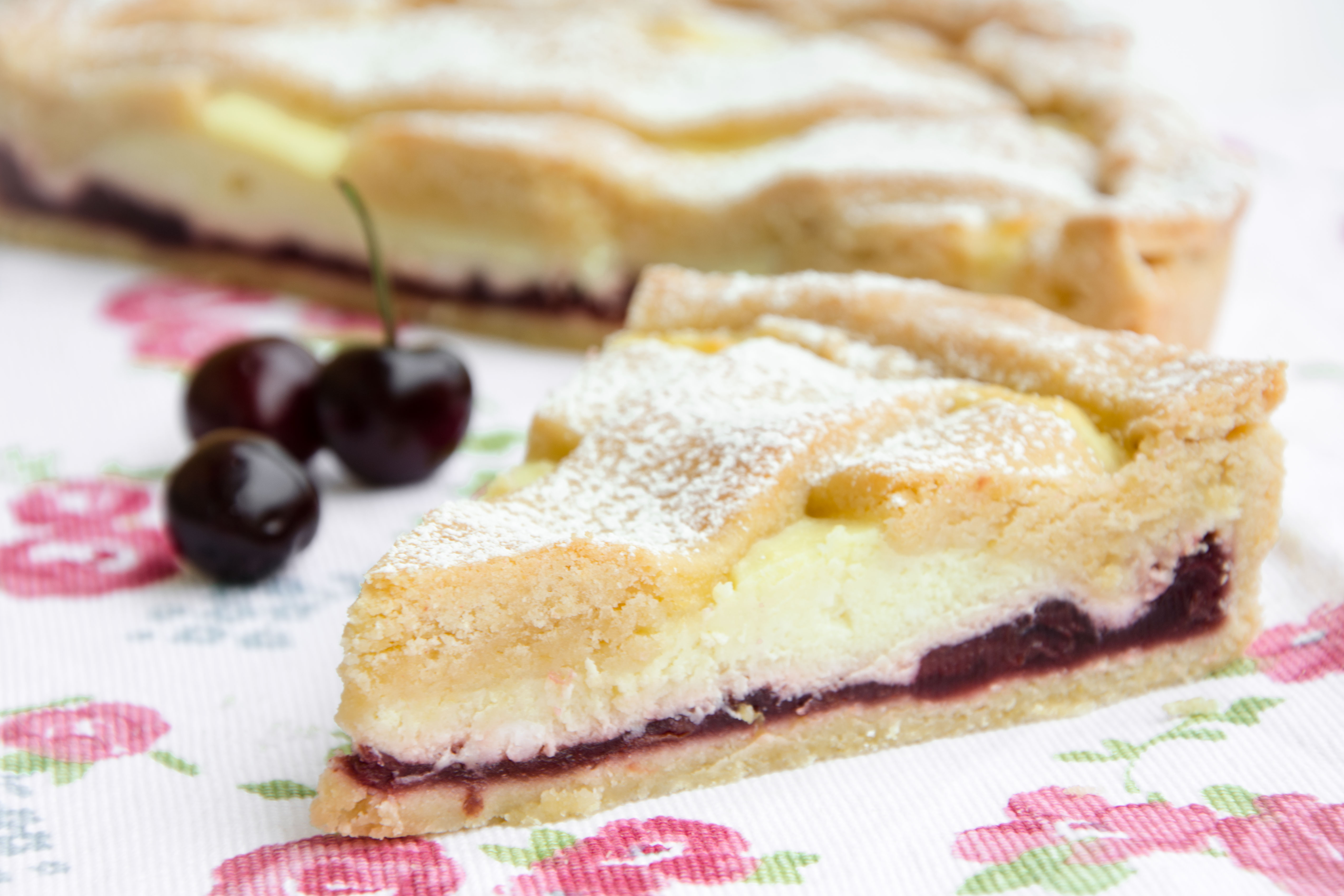 Crostata di ricotta e visciole senza glutine