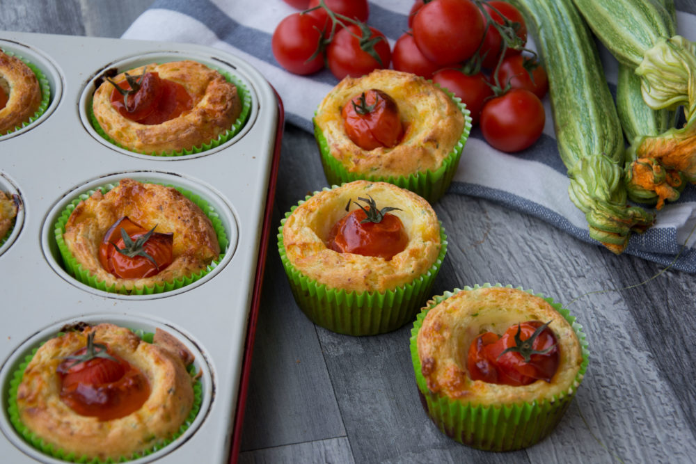 Muffin salati con cheddar e zucchine-Senza glutine per tutti i gusti