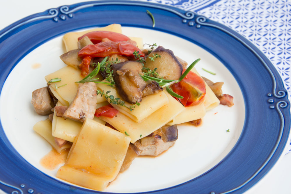 Paccheri con tonno fresco e melanzane-Senza glutine per tutti i gusti