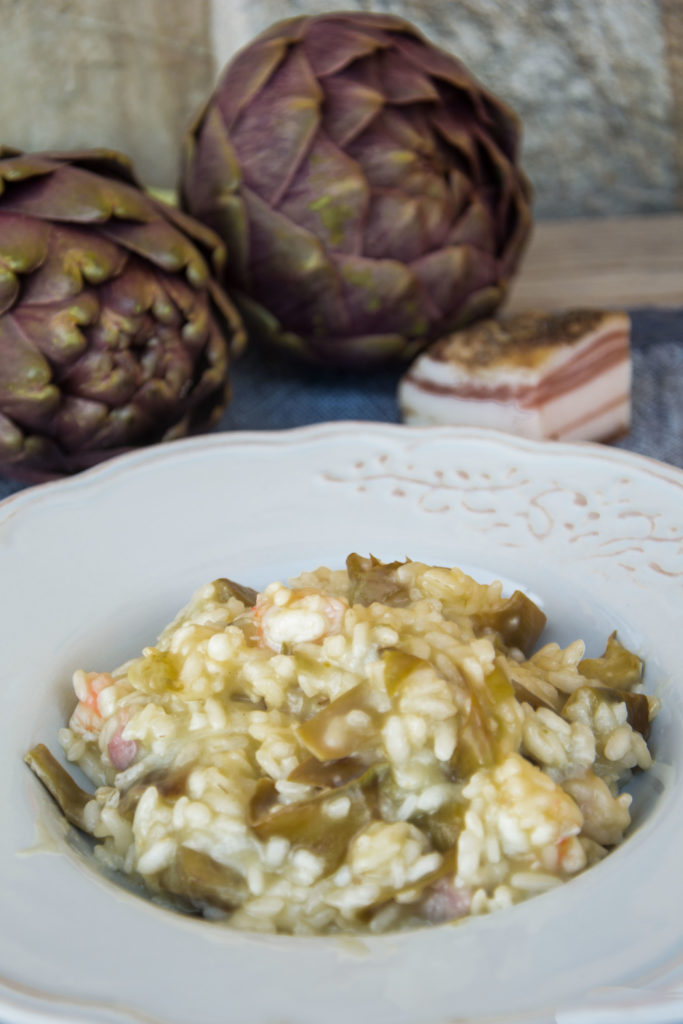 Risotto ai carciofi e mazzancolle-Senza glutine per tutti i gusti