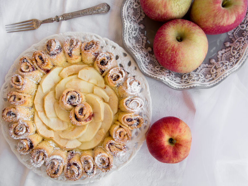 Crostata di rose alle mele -Senza glutine per tutti i gusti