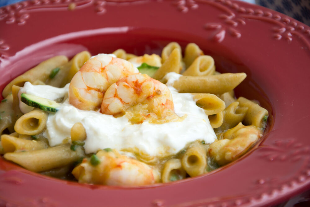 Pasta risottata con zucchine e mazzancolle -Senza glutine per tutti i gusti