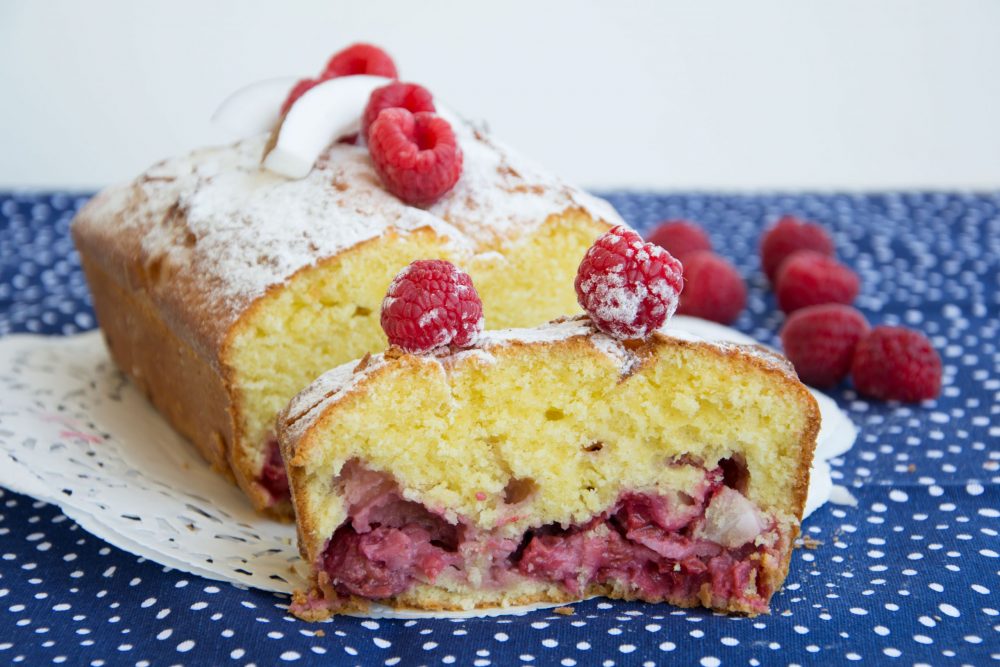 Plumcake cocco e lamponi -Senza glutine per tutti i gusti