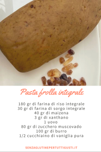 Pasta frolla integrale -Senza glutine per tutti i gusti