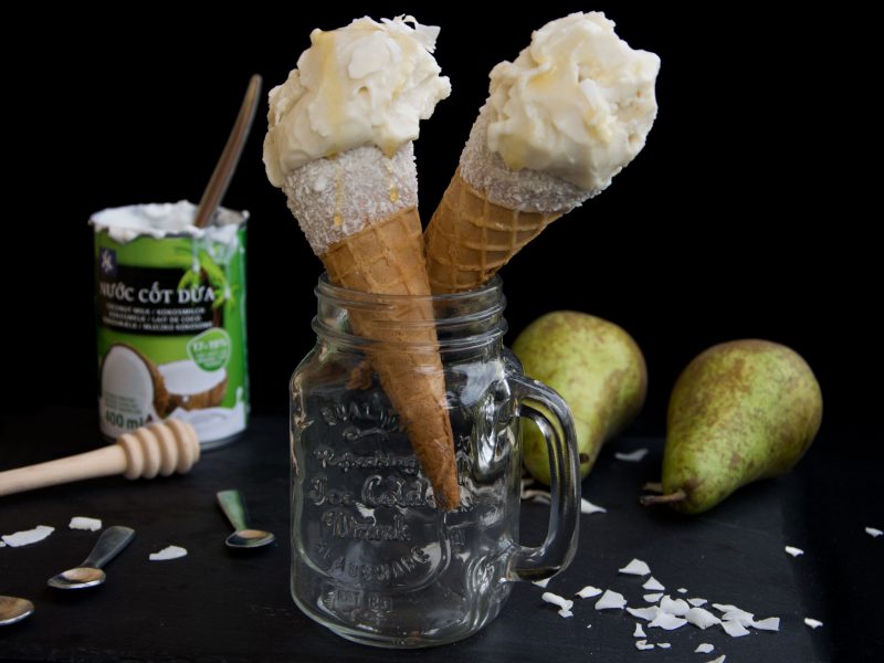 Gelato pera e cocco