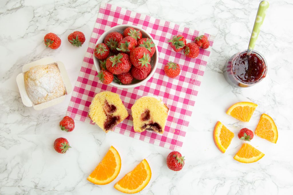 Muffin con confettura di fragole -Senza glutine per tutti i gusti