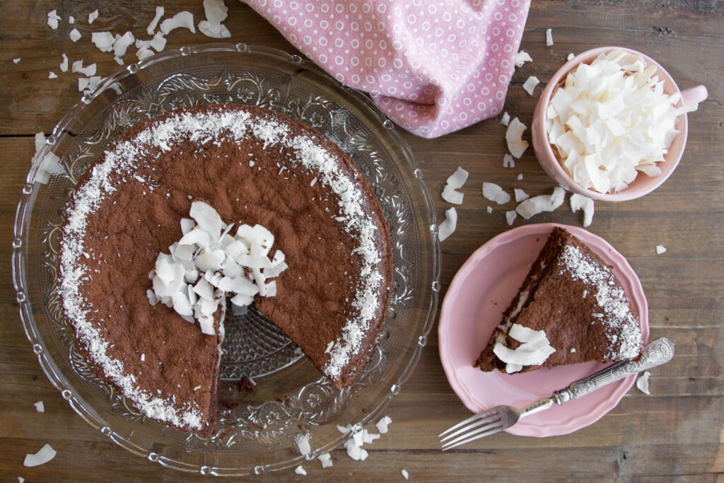 Torta versata cioccolato e cocco - Senza glutine per tutti i gusti