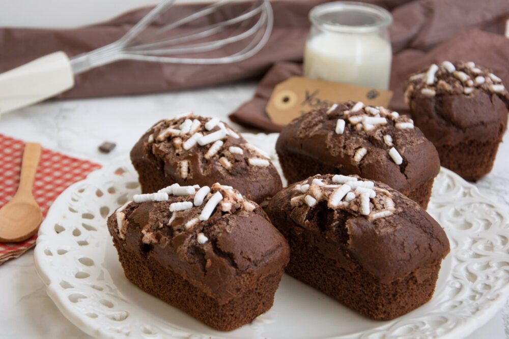 Mini plumcake yogurt e cacao -Senza glutine per tutti i gusti