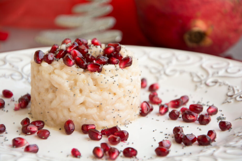 Risotto prosecco e melagrana Senza glutine per tutti i gusti