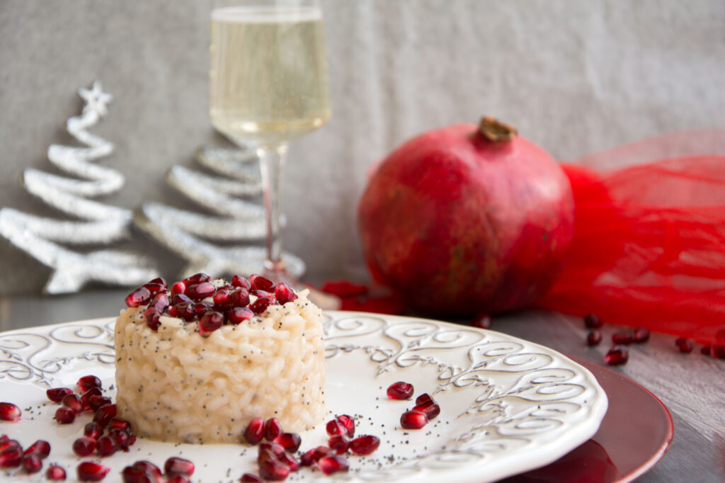 Risotto prosecco e melagrana Senza glutine per tutti i gusti