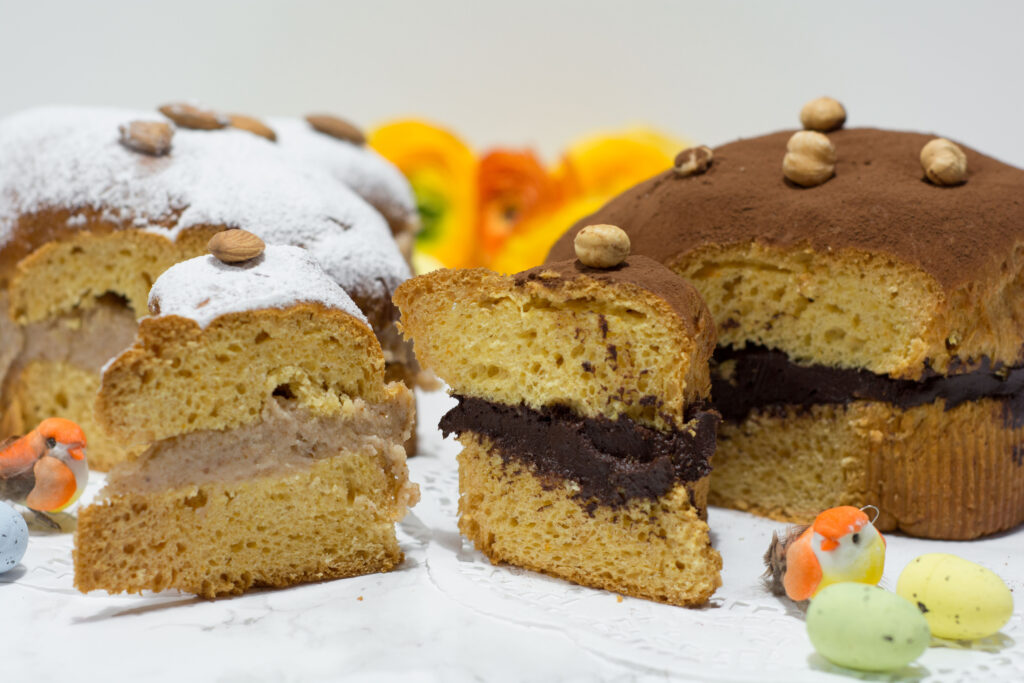 Colomba con crema di mandorle e gianduia -Senza glutine per tutti i gusti