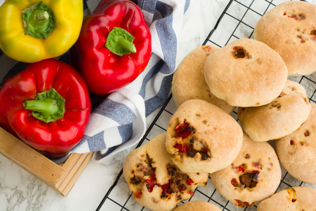 Bocconcini di pizza con peperoni e salsiccia -Senza glutine per tutti i gusti