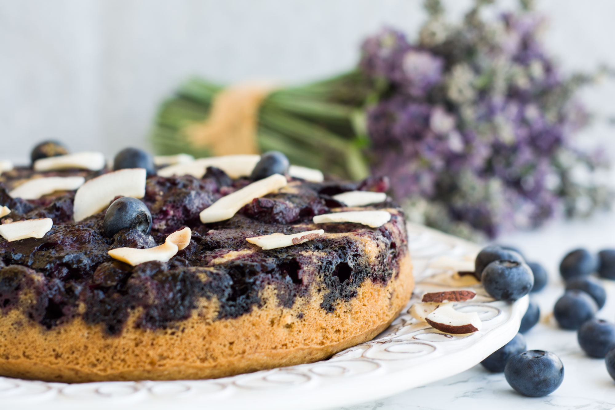 Torta rovesciata ai mirtilli e cocco -Senza glutine per tutti i gusti