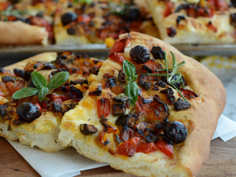 Focaccia di patate alle verdure -Senza glutine per tutti i gusti