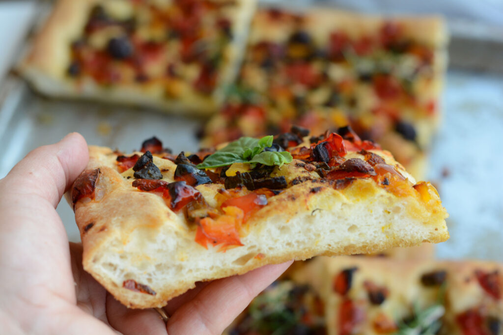 Focaccia di patate alle verdure -Senza glutine per tutti i gusti