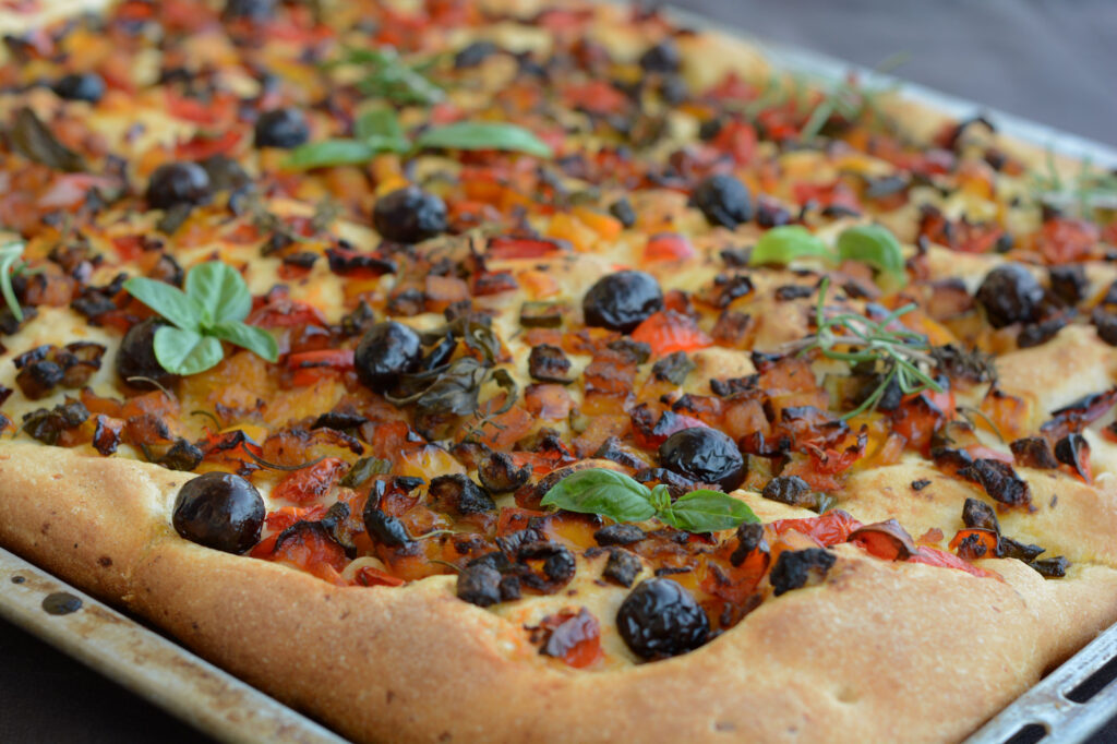 Focaccia di patate alle verdure -Senza glutine per tutti i gusti