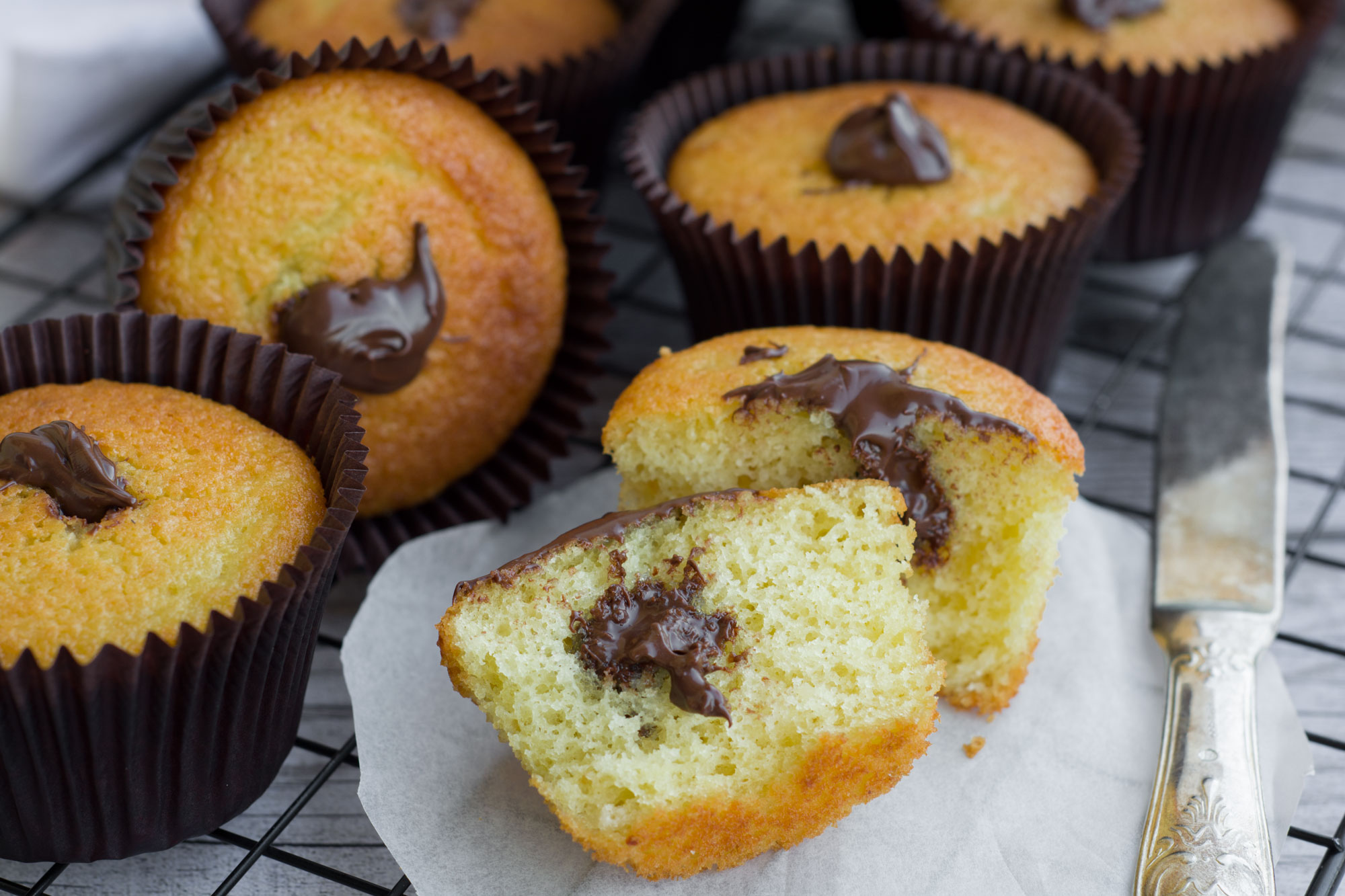 Muffin alle mandorle con crema gianduia -Senza glutine per tutti i gusti