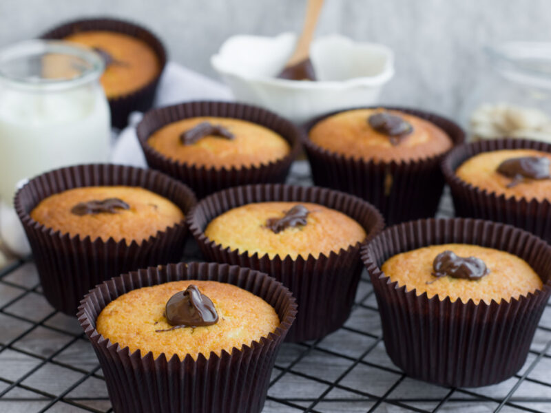 Muffin alle mandorle con crema gianduia -Senza glutine per tutti i gusti