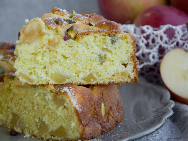 Torta di mele al mascarpone e pistacchio -Senza glutine per tutti i gusti