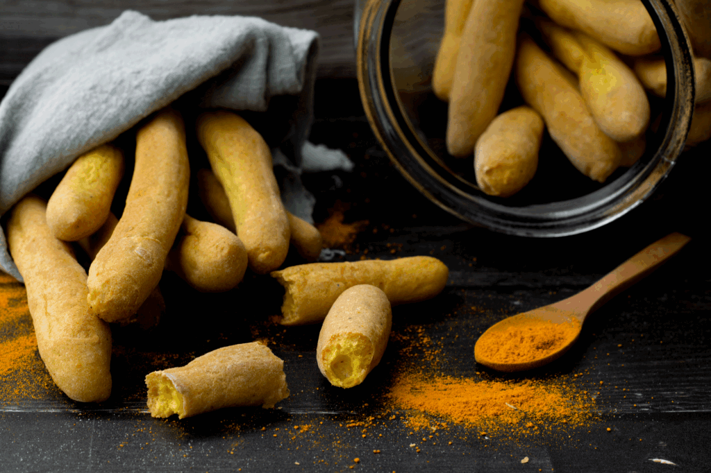 Grissini pepe e curcuma con Ori di Sicilia -Senza glutine per tutti i gusti